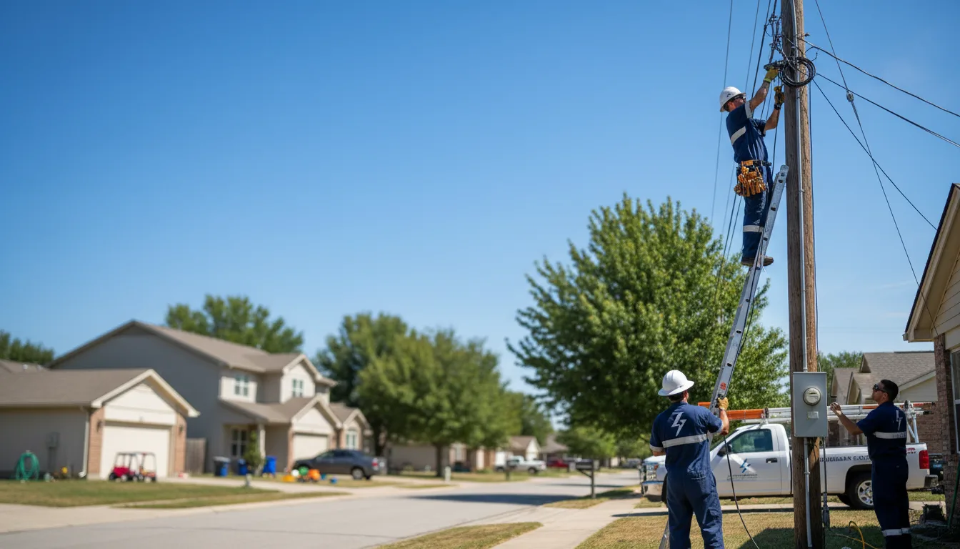 Residential electrician providing installation services in Elmer, OK
